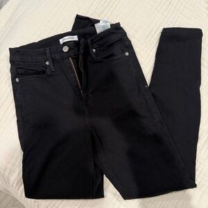 Good American Good waist black skinny jeans